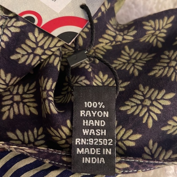 NWT.    S/M Size. Sacred Threads PATCHWORK TUNIC BL/RD 12. 222625. - Picture 5 of 5